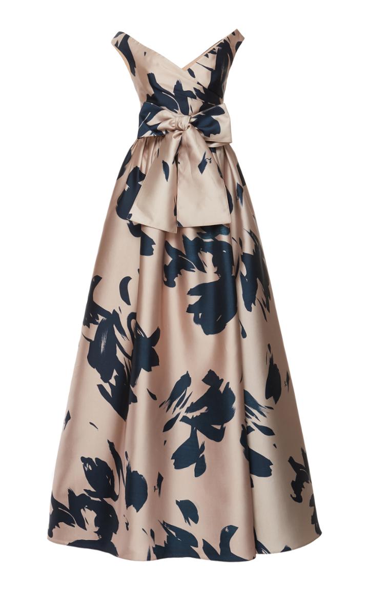 Elie Saab Off-shoulder Duchess Satin Gown
