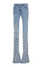 Roberto Cavalli Sequin Embroidered Flared Jean