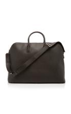 Valextra Leather Weekender Shoulder Bag