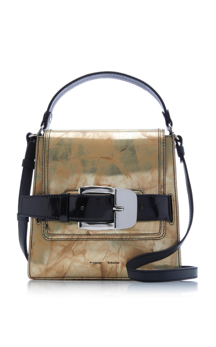Moda Operandi Proenza Schouler Buckle Trapeze Metallic Leather Shoulder Bag