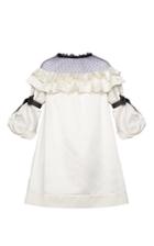 Marianna Senchina Mesh Shoulder Ruffled Mini Dress