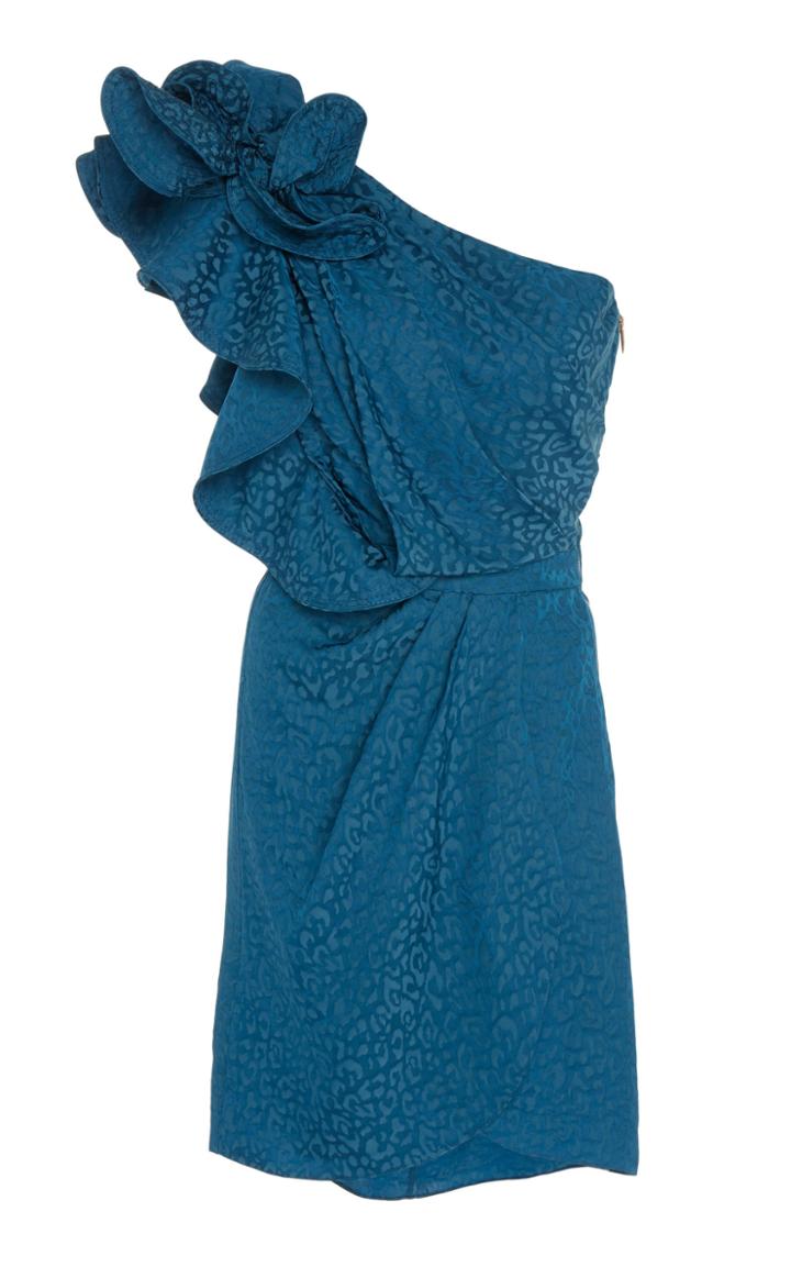 Johanna Ortiz Oponent Interpretation One-shoulder Satin-jacquard Mini Dress