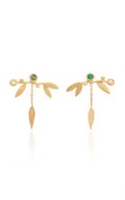 Charlotte Wendes Young Leaf Emerald Earrings