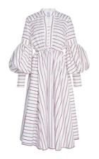 Rosie Assoulin Striped Cotton-poplin Midi Dress