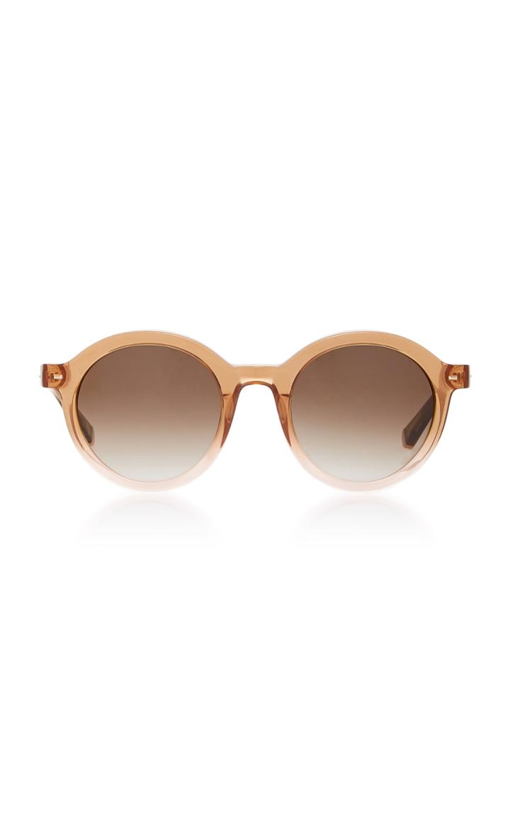 Kate Young Flora Round-frame Acetate And Metal Sunglasses
