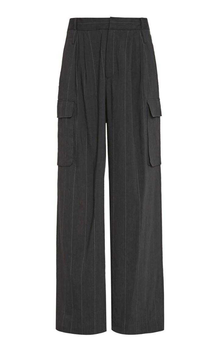 Moda Operandi Tibi Isselin Stripe Pleated Cargo Pant Size: 28