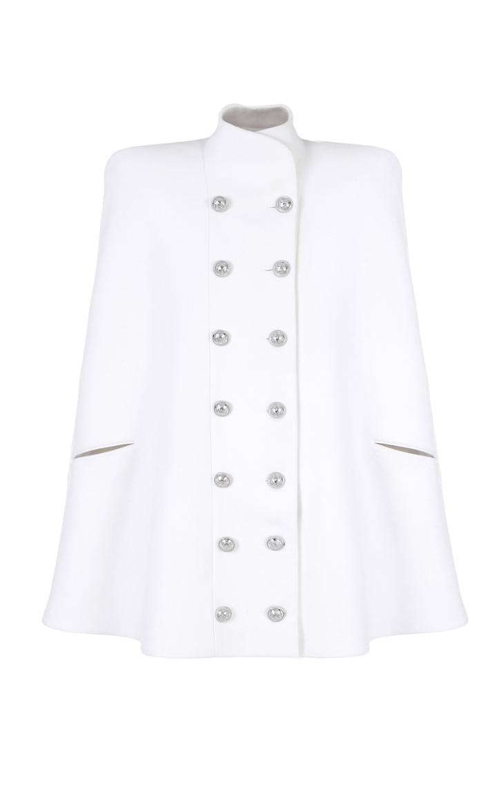 Balmain Double-breasted Wool-blend Cape