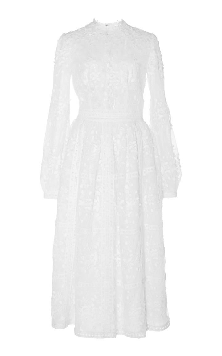 Costarellos Long Sleeve Tea Length Dress