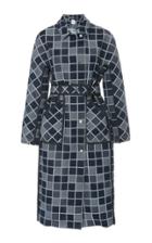 Rosetta Getty Checkered Cotton-blend Longline Coat