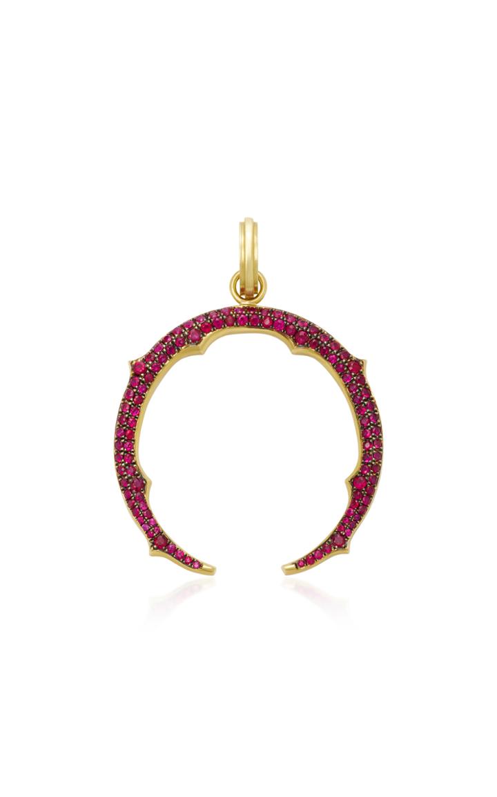 Sylva & Cie Horseshoe Pendant With Gemfields Rubies