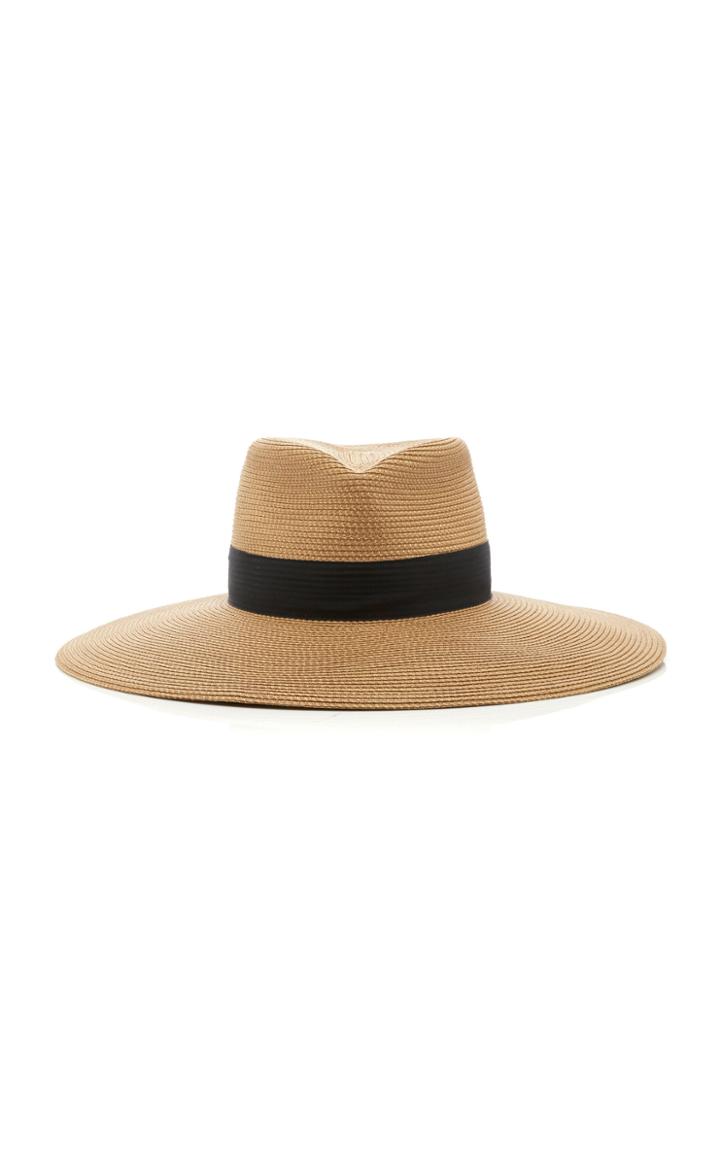 Eric Javits Daphne Grosgrain-trimmed Straw Sunhat