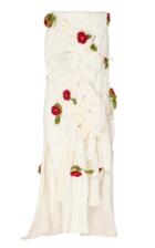 Moda Operandi Caroline Hu Floral Applique Crochet-knit Maxi Skirt Size: M
