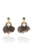 Ranjana Khan Carambola Pearl And Feather Gold-tone Drop Earrings