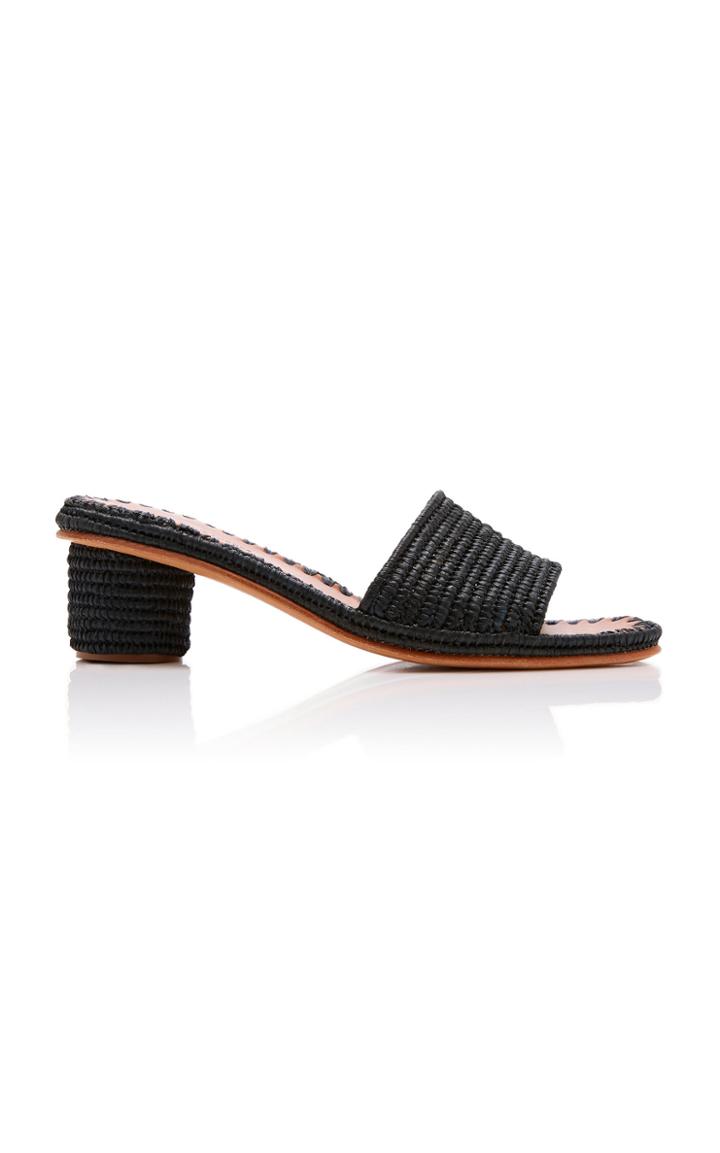 Carrie Forbes Bou Raffia Heeled Mule Size: 36
