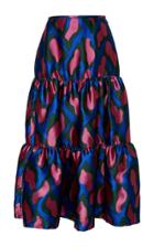 Cynthia Rowley Camo Brocade Maxi Skirt