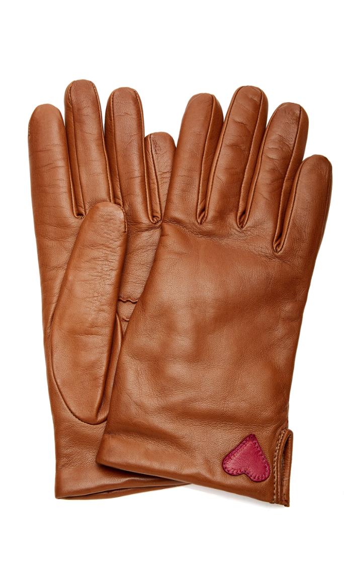 Yestadt Millinery Amore Appliqud Leather Gloves