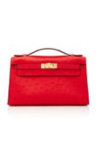 Heritage Auctions Special Collection Hermes Rouge Vif Ostrich Kelly Pochette