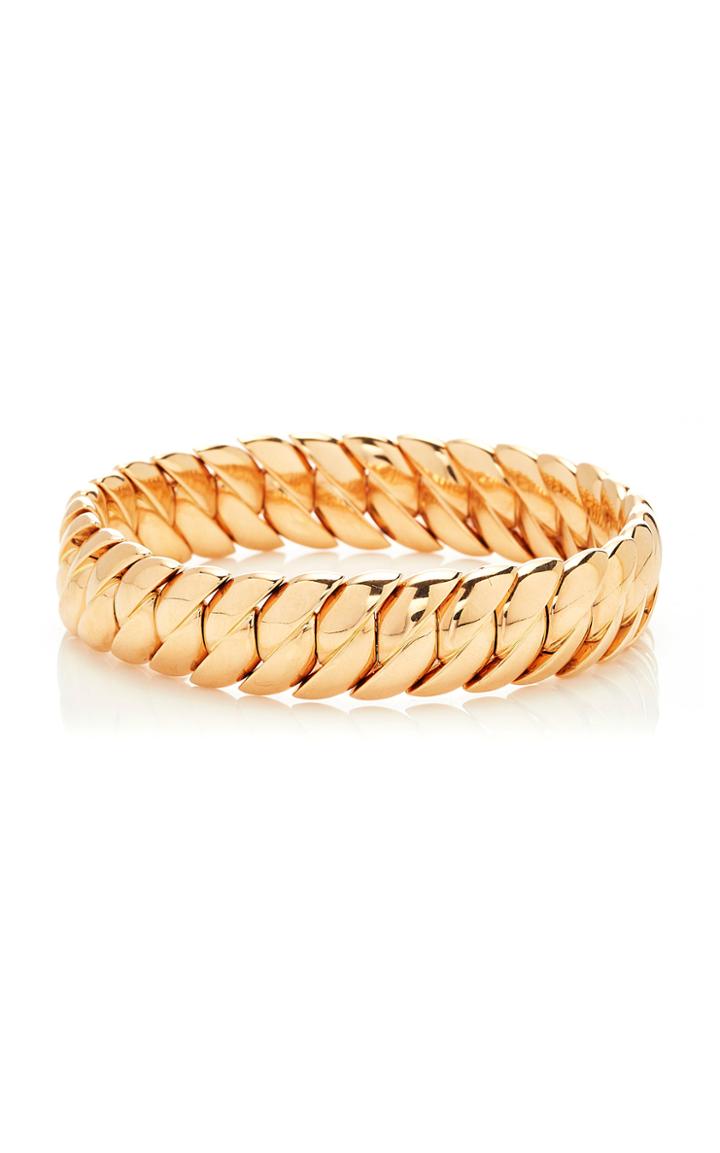 Sidney Garber Skinny Wave Link Bracelet In Rose Gold