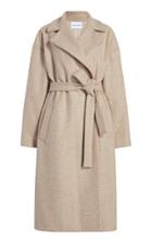 Moda Operandi Michelle Waugh The Brigitte Melange Wool-blend Wrap Coat