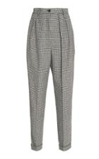Jw Anderson Wool-blend Straight-leg Houndstooth 'carrot' Trousers