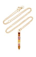 Moda Operandi Jane Taylor Cirque Vertical Arrow Necklace With Citrine, Tourmaline, G