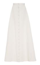 Lein Button Front Maxi Skirt