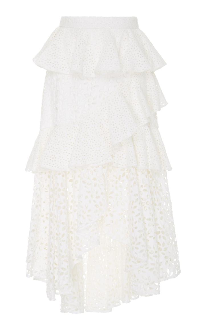 Amur Willow Eyelet Midi Skirt