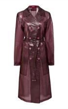 Sies Marjan Nisa Croc-effect Pvc Trench Coat