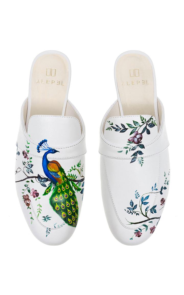 Alepel M'o Exclusive: Peacock Floral Mule