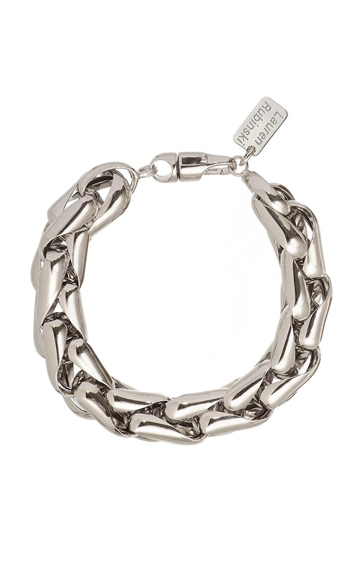Moda Operandi Lauren Rubinski 14k White Gold Lucky Gold Links Bracelet