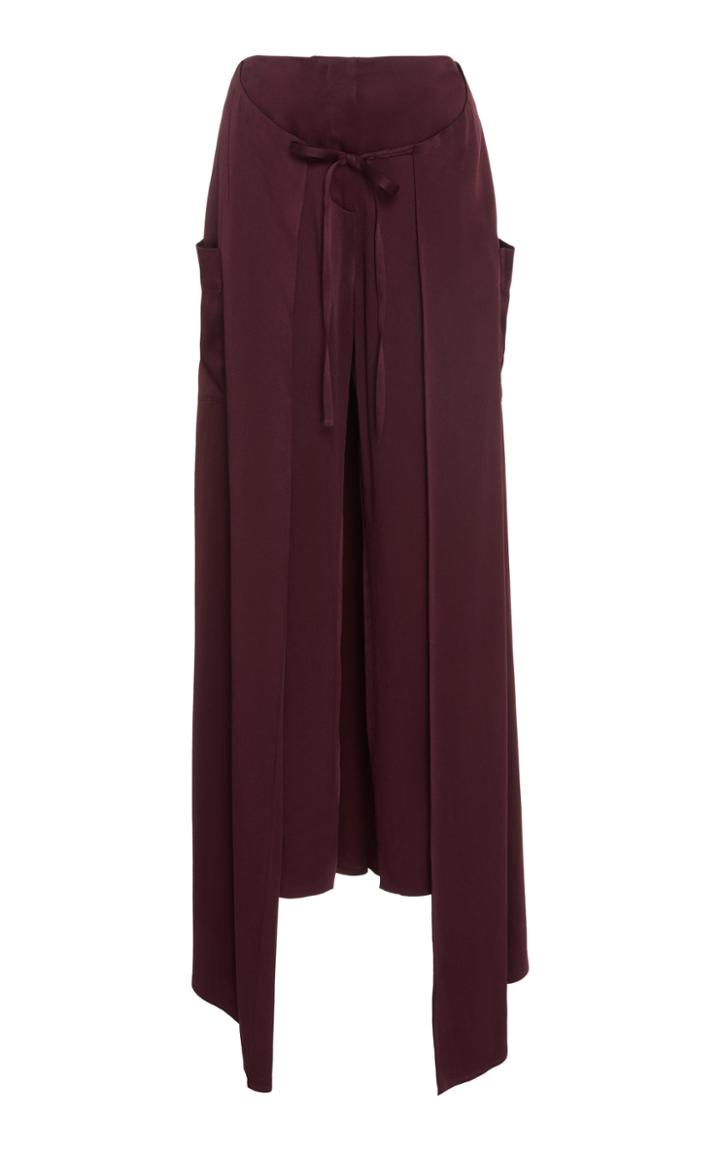 Hellessy Windsor Cape-back Satin Crepe Pants