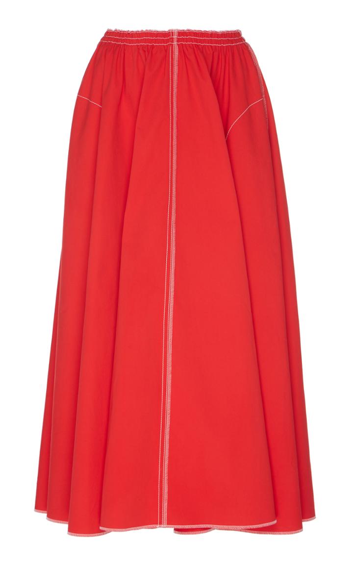 Nina Ricci Stretch Cotton Gabardine Skirt