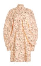 Moda Operandi Victoria Beckham Polka-dot Cady Cape-sleeve Midi Dress