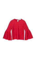 Moda Operandi Carolina Herrera Bell-sleeve Wool-blend Top