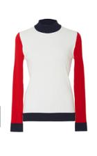 Courrges Color-block Cotton And Cashmere-blend Sweater