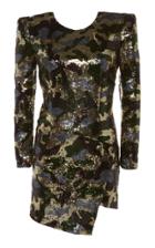 Dundas Camouflage Sequin Dress