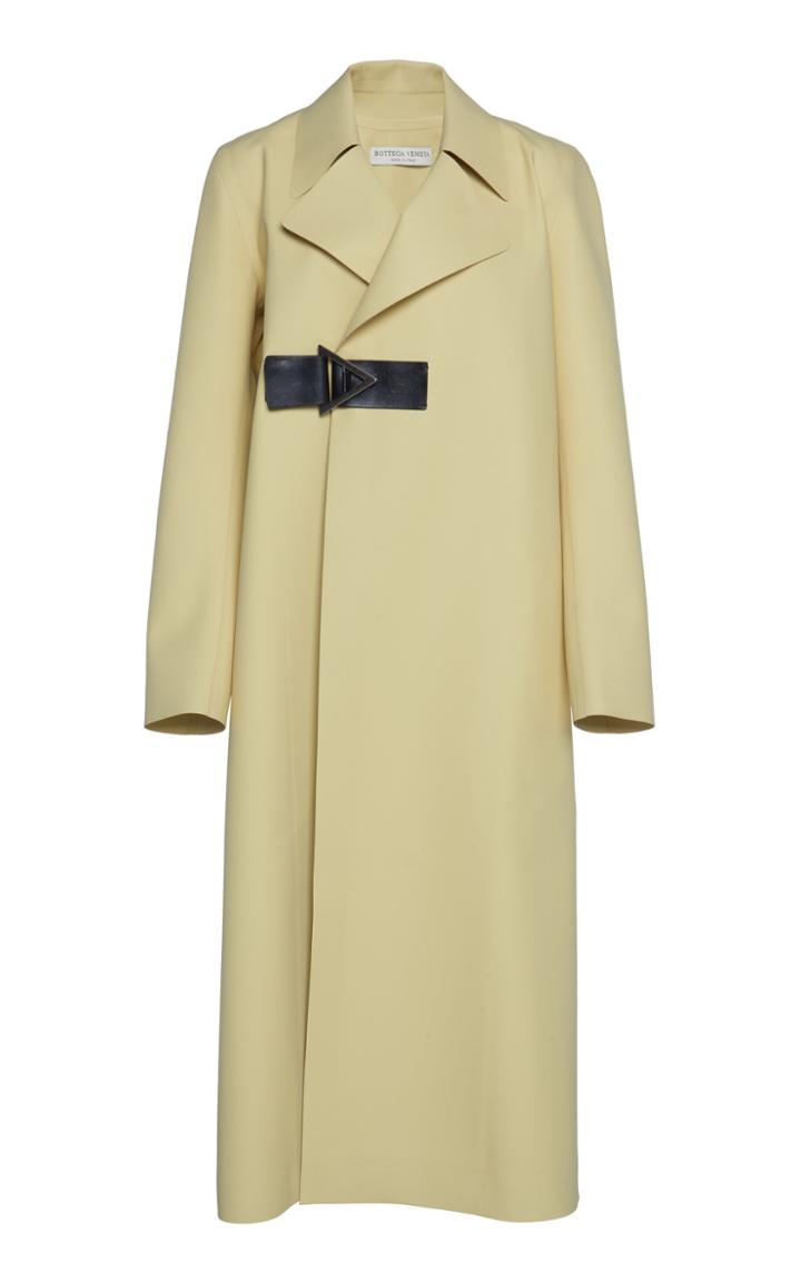 Bottega Veneta Leather-trimmed Satin Coat