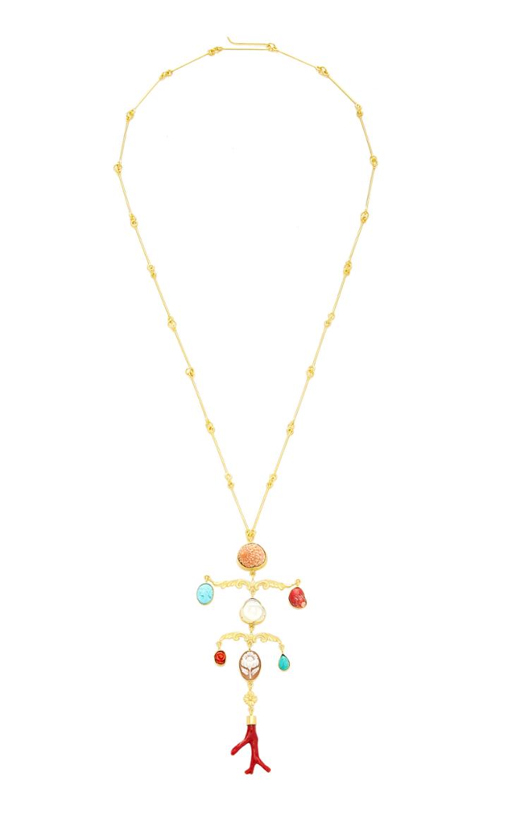 Moda Operandi Grainne Morton Antique Ornamental Scroll Charm Necklace