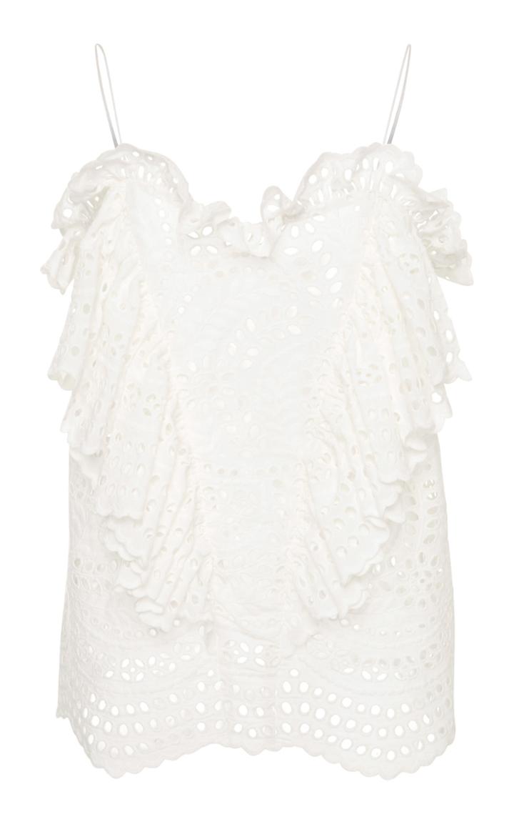 Jill Stuart Chiara Ruffle Eyelet Tank