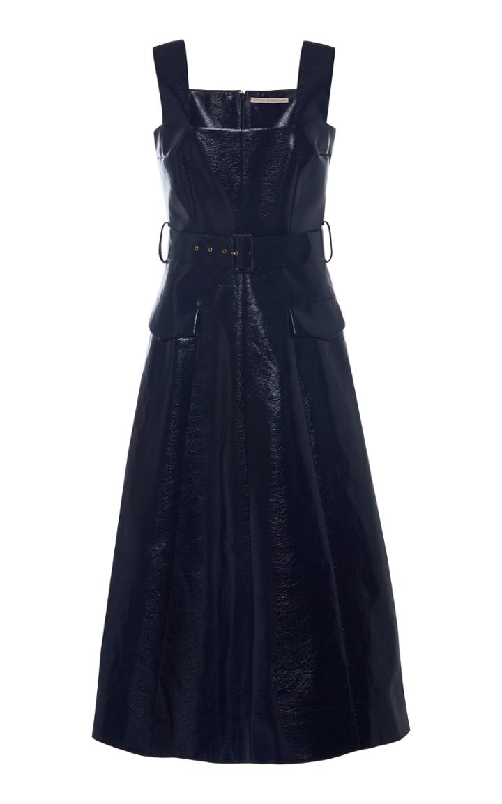 Emilia Wickstead Petra Belted Lurex Midi Dress