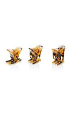 Lelet Ny Set-of-three Faux Pearl-embellished Tortoiseshell Resin Hairclips