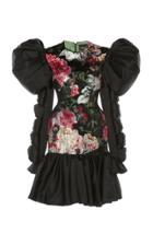 Moda Operandi Richard Quinn Puffed Sleeve Sequined Dress Size: 8