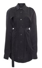 Moda Operandi Ann Demeulemeester Cutout Collared Top Size: 34