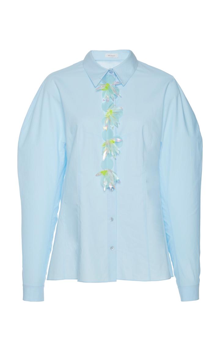 Delpozo Embroidered Placket Shirt