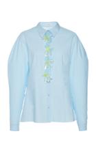Delpozo Embroidered Placket Shirt