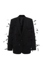 Moda Operandi Attico Feather Detailed Single Breasted Blazer