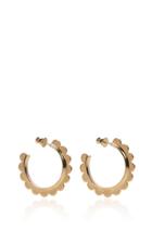 Simone Rocha Gold Plated Sterling Silver Earring Mini Scalloped Hoops