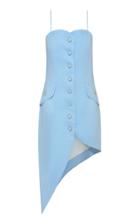 Moda Operandi George Keburia Asymmetric Button-detailed Linen Dress Size: S