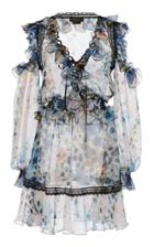 Zuhair Murad Appaloosa Cold-shoulder Organza Mini Dress
