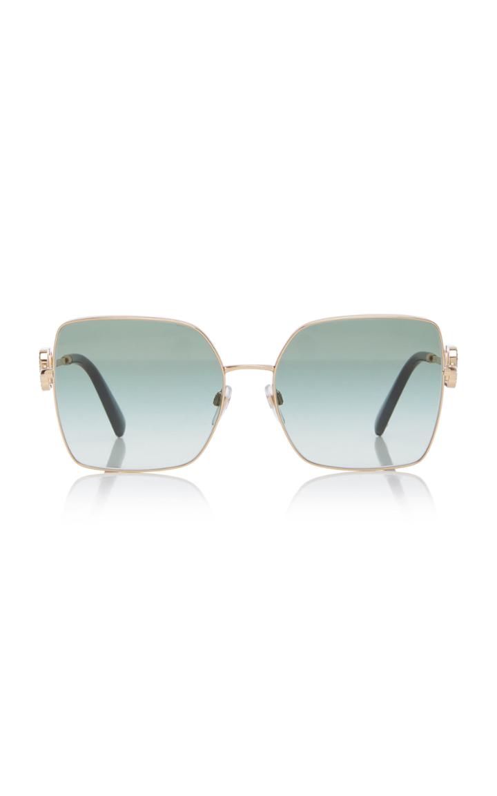 Valentino Logo-detailed Square-frame Metal Sunglasses